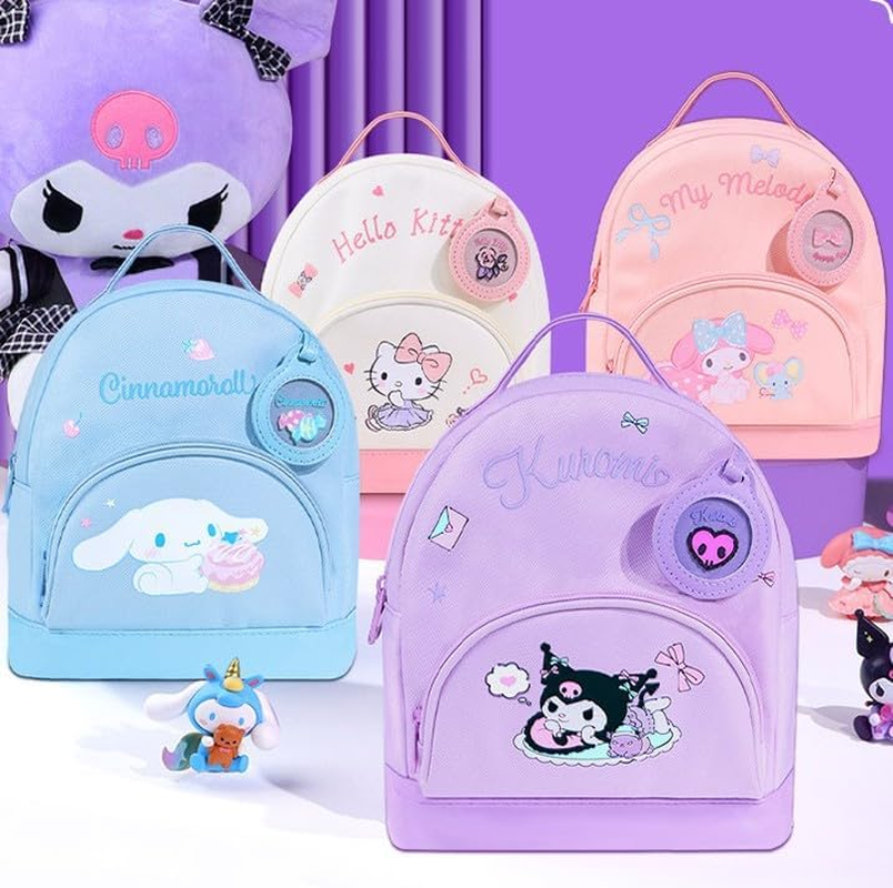 Many Rainbows Cinnamoroll Japanese Cartoon Character Backpack School Travel Bag with Adjustable Straps image number 4