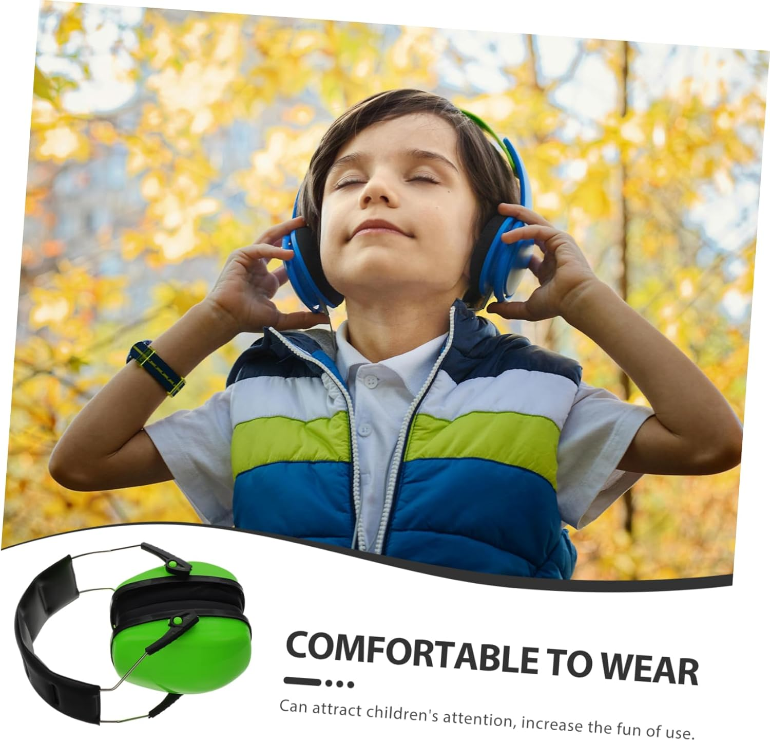 NUOBESTY Hearing Protection Earmuff for Noise Reduction Comfortable and Ear Muffs for Workshop and Study image number 6