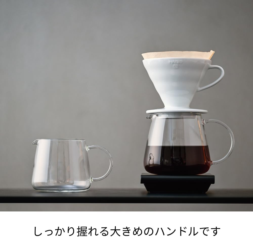 HARIO VBS-60 V60 Barista Server, 600 Clear, 20.3 Fl Oz (600 Ml), for 1-5 Cups, Microwavable, Made in Japan image number 6