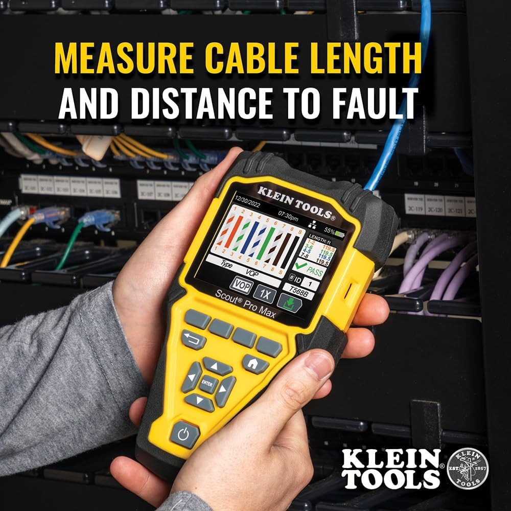 Klein Tools A-VDV501-770 Cable Tester Set, Scout Pro Max Ethernet, Coax/Video, Phone, (RJ11/RJ12/RJ45) F-Connector Cables, Test-N-Map Remotes image number 3