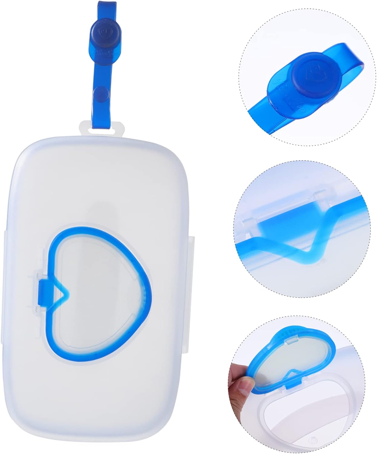 TIDTALEO 1Pc Portable Dispenser Case Reusable Wet Tissue Holder for Strollers Cribs and Travel Moisture Locking Seal Safe Material image number 2