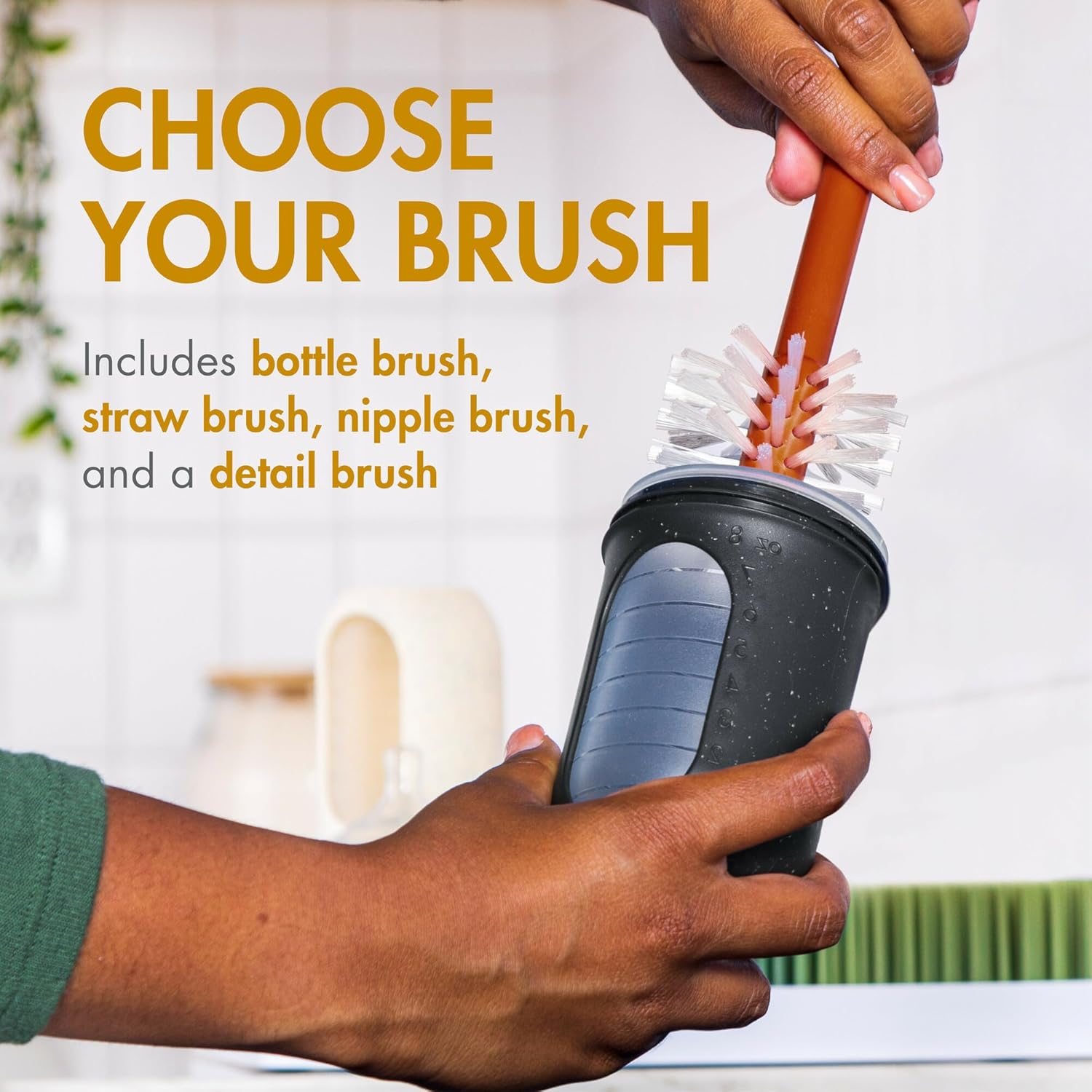 Boon MOD&trade; Baby Bottle Cleaning Brush Set - Deco image number 2