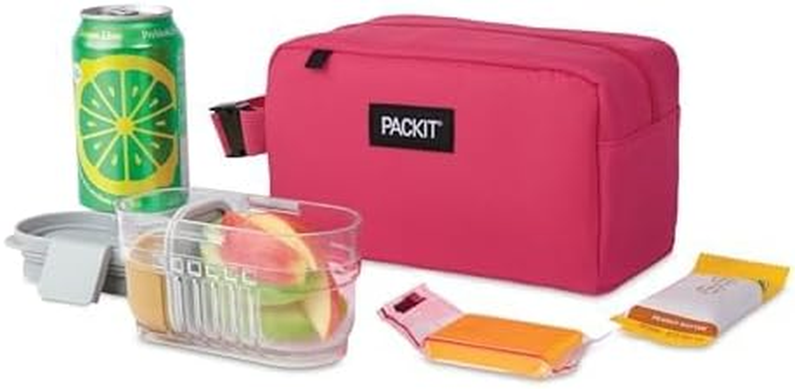 Packit&reg; Freezable Snack Box, Magenta, Built with ECOFREEZE&reg; Technology, Collapsible, Reusable, Zip Closure with Buckle Handle, Designed for Work Snacks, Fresh Snacks on the Go, Adults, and All Ages - Lavender image number 7