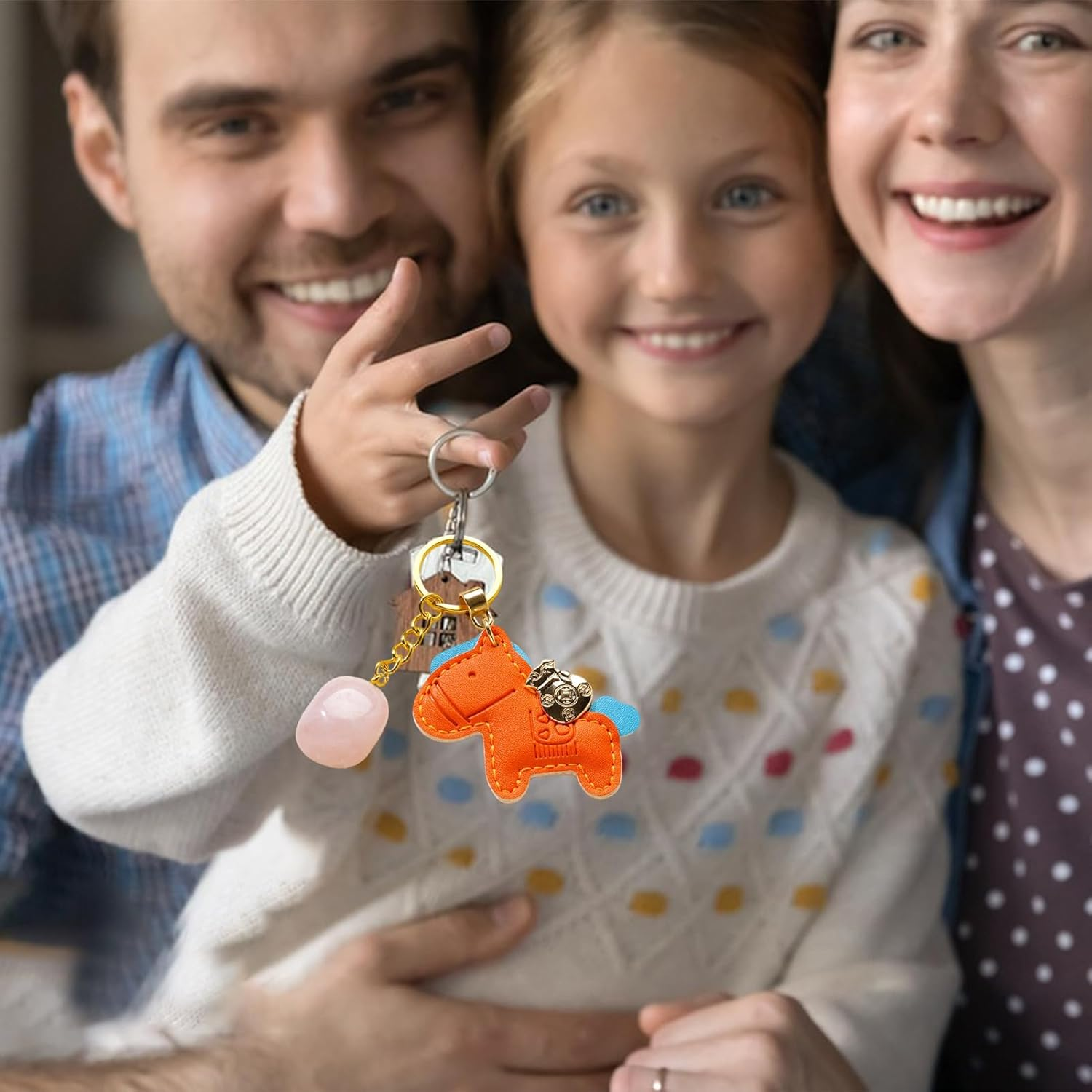 Wallet Pendant | 2026 Year of the S Faux Leather Lanyard | Animal Design Pendant for Backpack and Key Chain, for Women, Men, Teenagers, Men, Sons Gift - Red image number 6