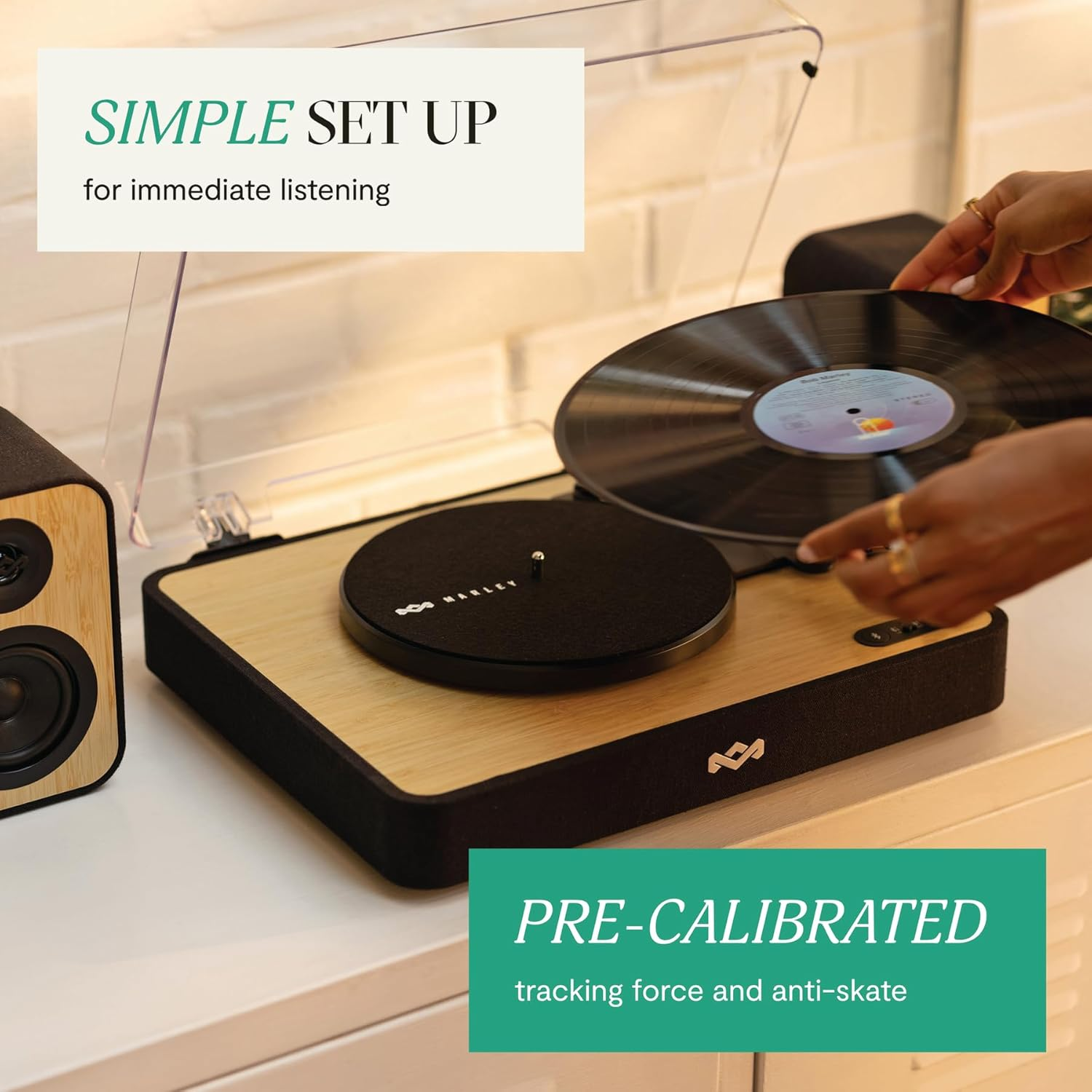 House of Marley Uplift BT Speaker and Revolution Turntable Bundle - Signitur image number 6