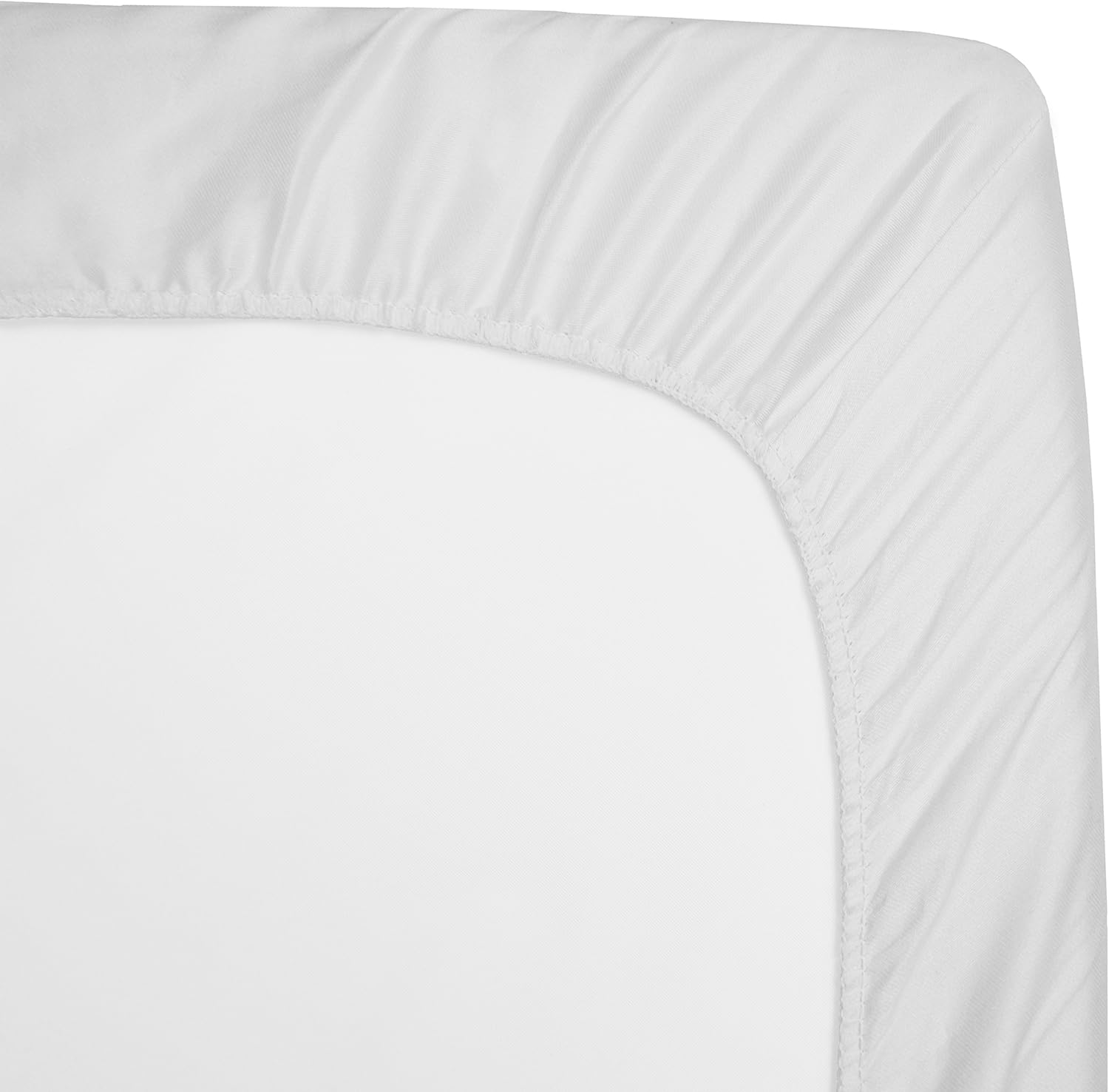 American Baby Company Waterproof Fitted Quilted Portable/Mini Crib Mattress Pad Cover, White, 60.96X96.52X12.7 Cm (Pack of 1) (2761)