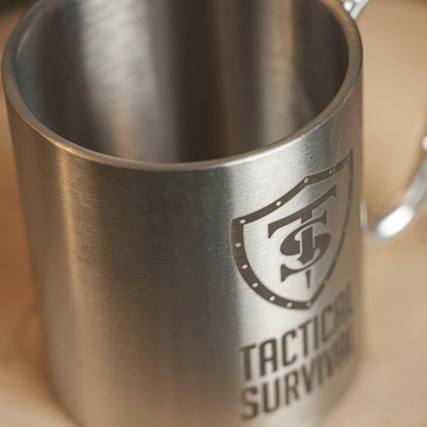 33928 Aluminium Mug with Mosquito, 190 Ml, Tactical Survival, Camping, Hiking, Outdoor, Mountains, Camping, Survival, Camping, Backpack