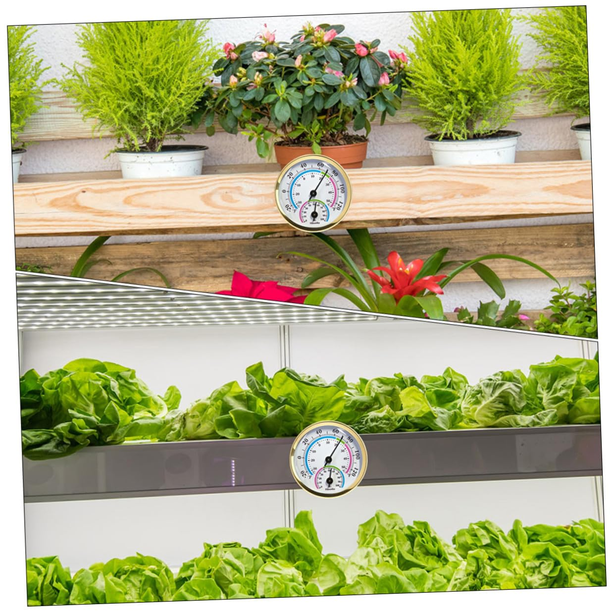 Hanging Thermometer Humidity Gauge for Indoor Outdoor Use Scale Mini Home Hygrometer for Wall Easy Installation Non-Deformable Design Suitable for Office Garden image number 5