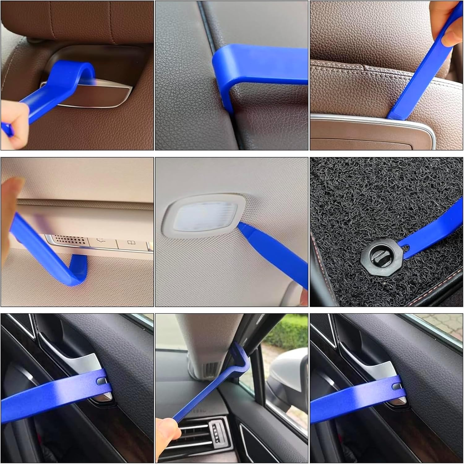 Car Tool Kit,Portable Automotive Tool Set 22 PCS Stainless Steel Assorted 5Th Wheel Pin Puller, Pull Hook J-Hook, 68-Inch Long Reach Tool image number 4