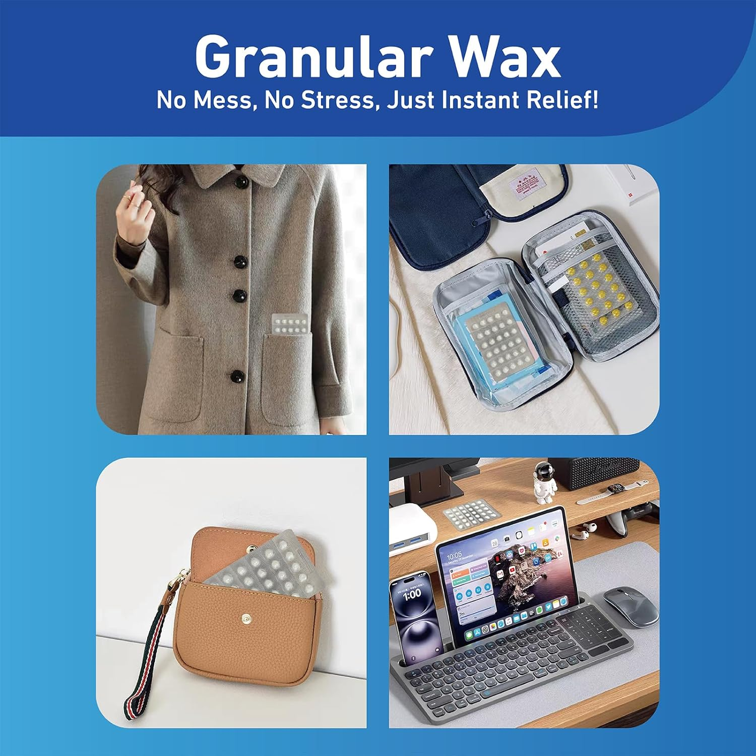 Orthodontic Wax for Braces, Dental Wax, Pre-Cut Bowl Shape Dental Strips, No Kneading Required, Individually Wrapped, 120 Count image number 6