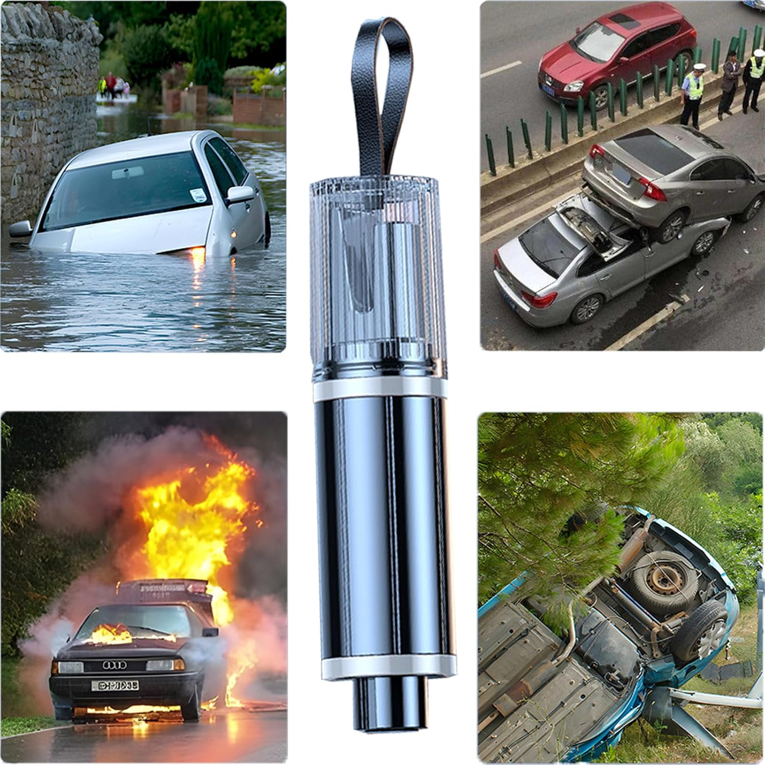 2 Packs, Glass Breaker, Window Breaker Seatbelt Cutter, Car Escape Tool, Emergency Glass Hammer, Window Punch Seatbelt Cutter, Life Rescue Tools Kit,