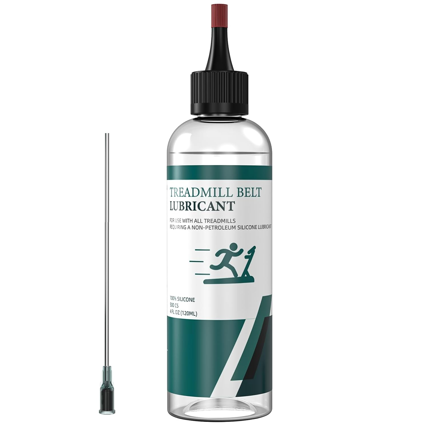 Treadmill Belt Lubricant, 100% Silicone Treadmill Lube High-Temperature Resistant Stable Lubricant, with Application Tubes and Precision Screw Caps 500Cs, 4.2 Ounce