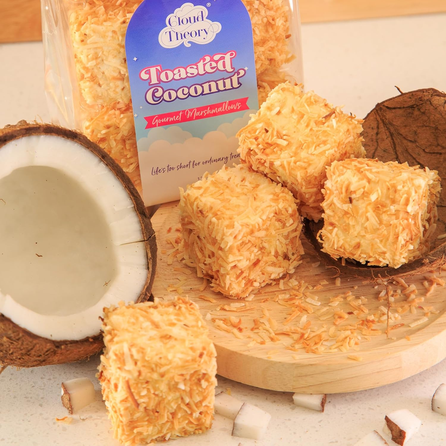Cloud Theory Toasted Coconut Gourmet Marshmallow 6 Pack 130G image number 2