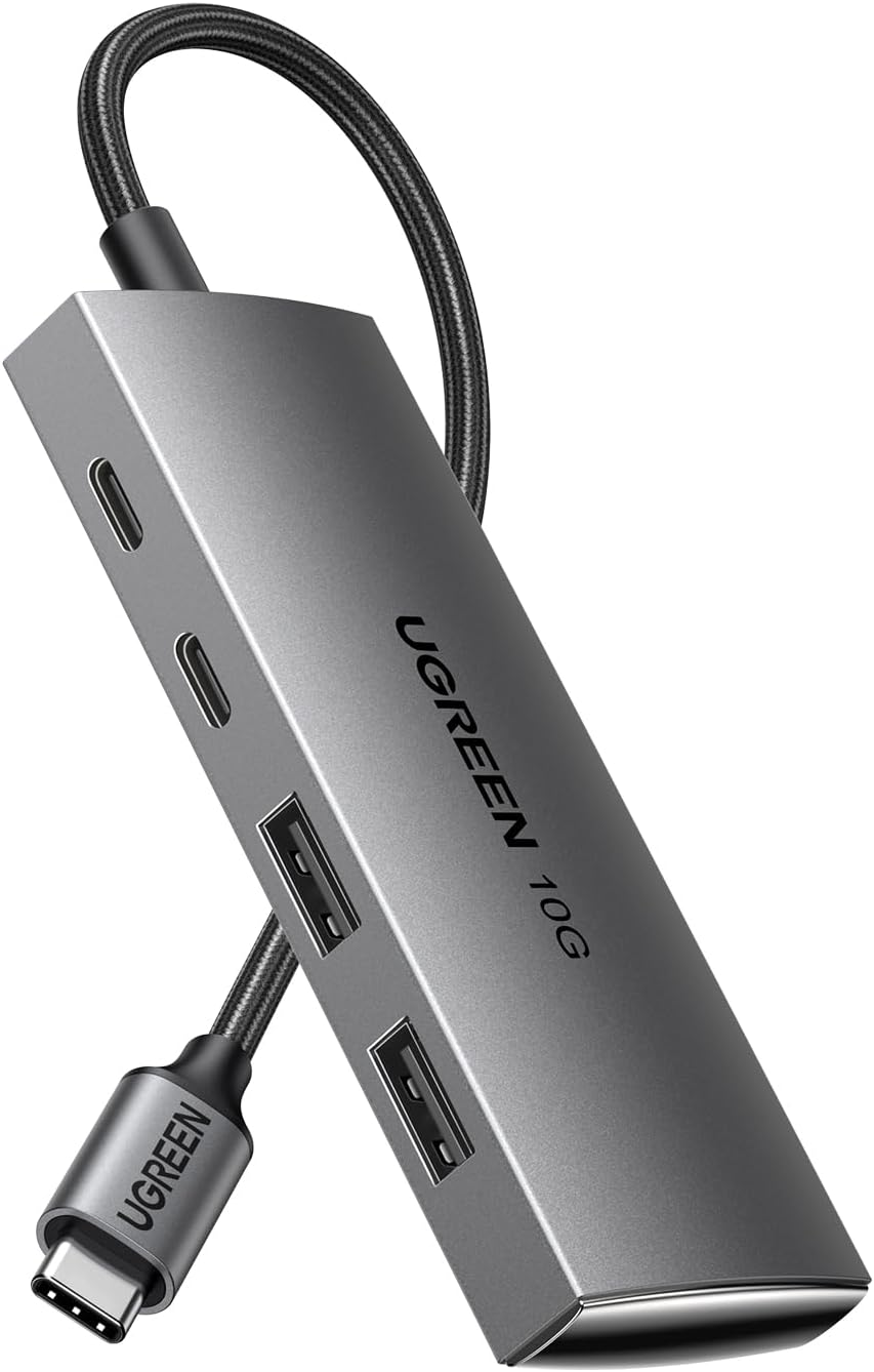 UGREEN USB C Hub 10Gbps Aluminum Type C Splitter with 2 USB C& a 3.2 Data Ports, Multiport Adapter for PC Laptop Imac Thunderbolt Macbook M1/M2, Ipad Pro, XPS, HP Envy, Galaxy S24 and More image number 4