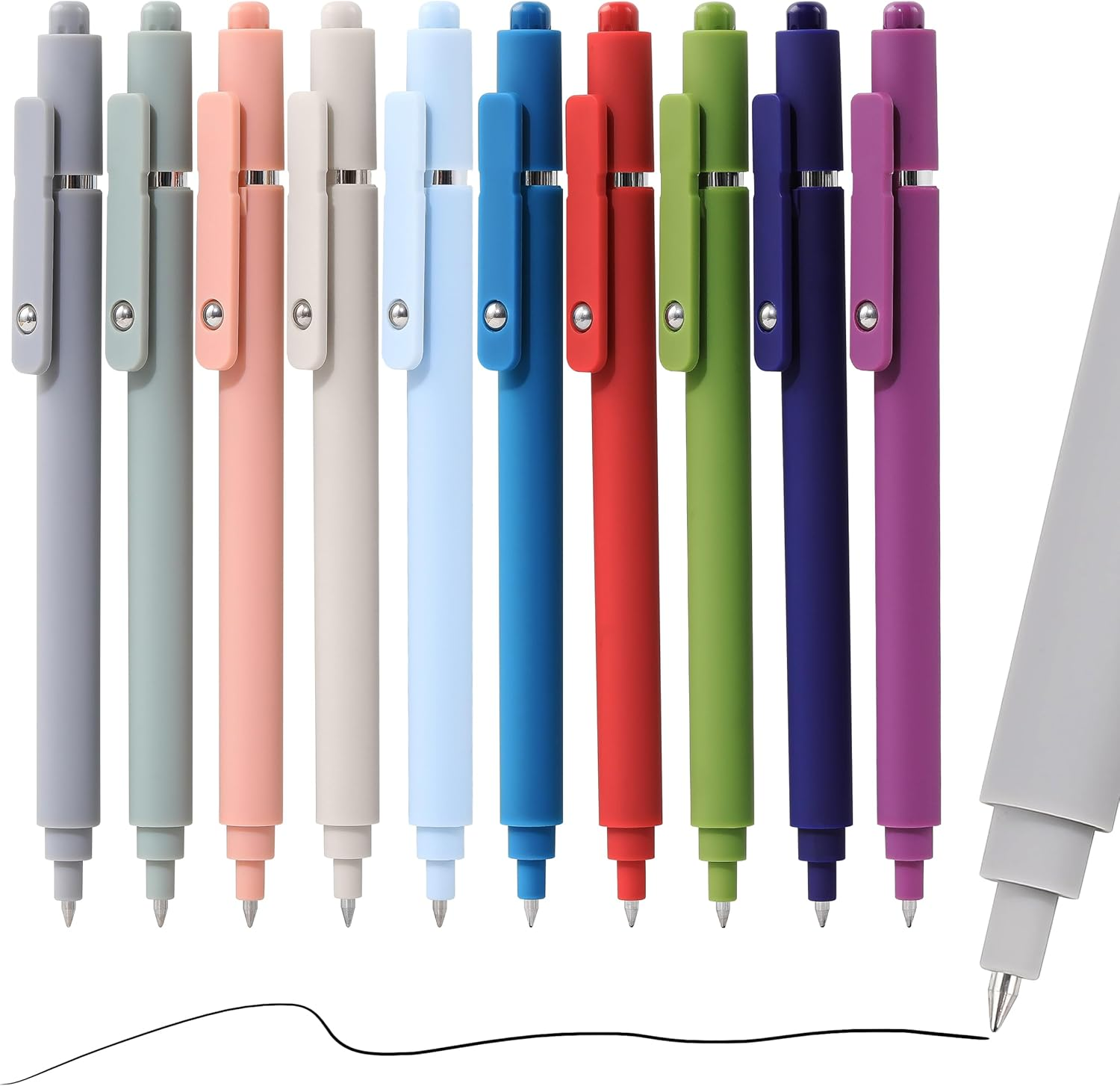 RIANCY Premium Pink Gel Pens - Smooth Writing, Quick Dry, Set of 12 - Ideal for Journaling, Note-Taking, Art Supplies