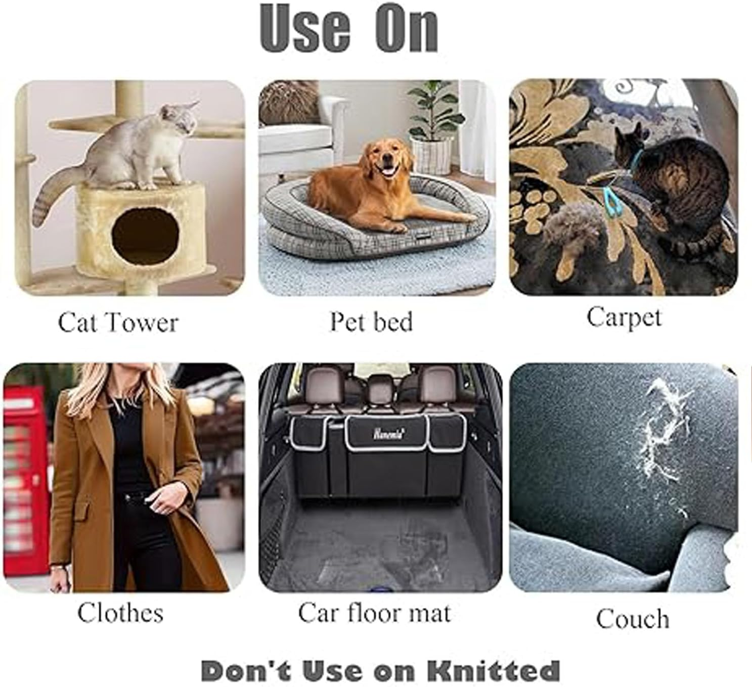 2 Pack Hollow Rubber Pet Hair Remover Brush for Furniture Carpets Cars Sofa and Clothes - Efficient Multi-Surface Cleaner for Dog and Cat Removal Hollow Rubber Pet Dog Cat Hair Remover image number 4