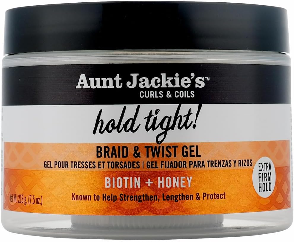 Aunt Jackie'S Hold Tight Braid & Twist Gel with Biotin and Honey, Extra Firm Hold, 213G