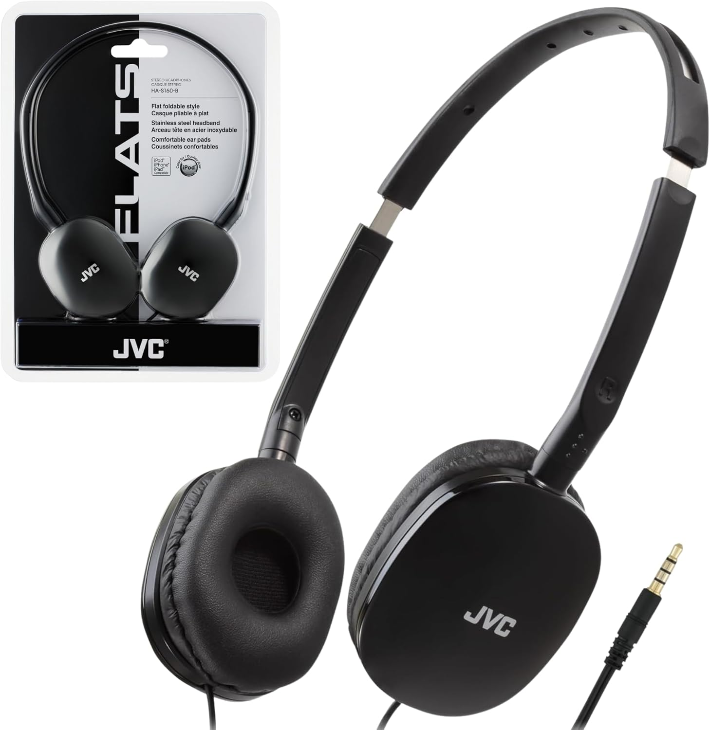 JVC HAS160V Flat Headphones (Violet)
