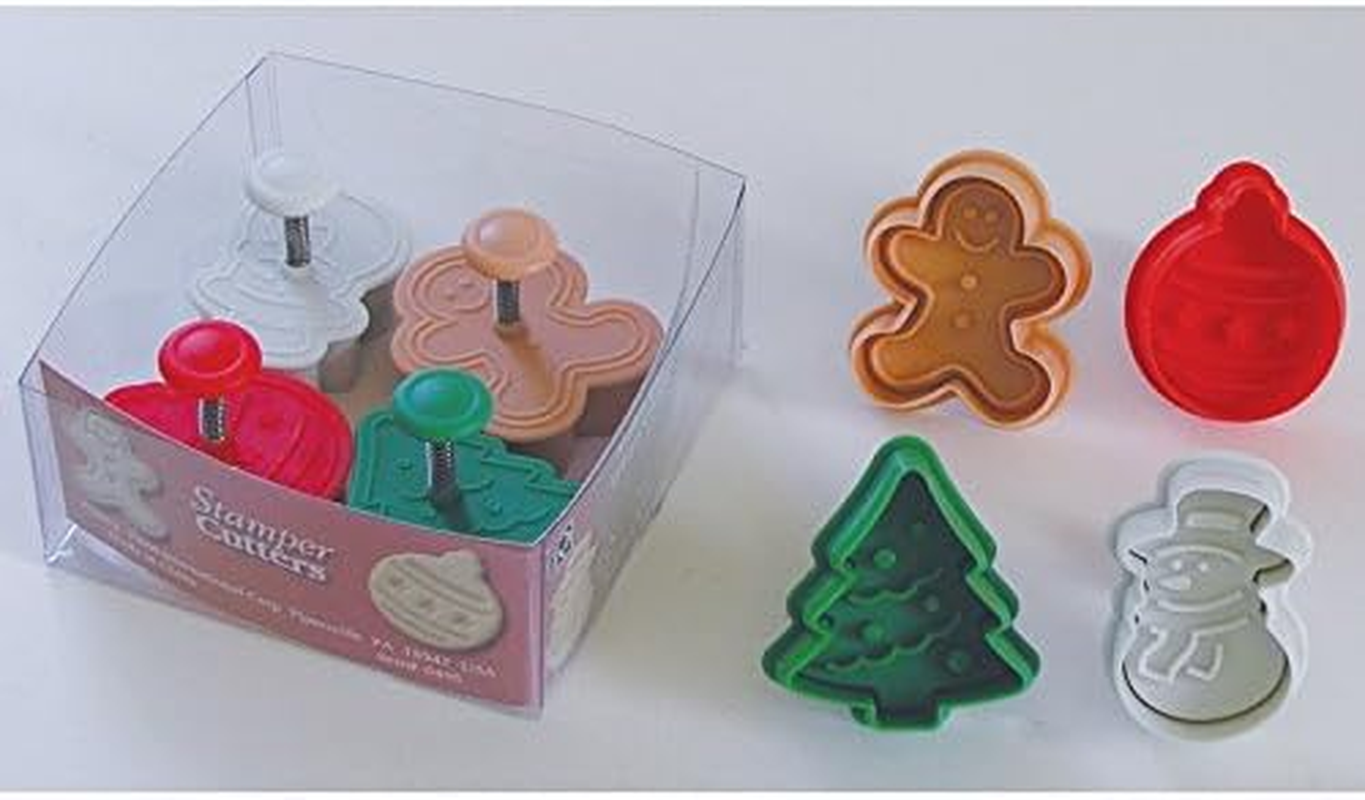 R & M International Pastry/Cookie/Fondant Stamper Christmas Theme Silver