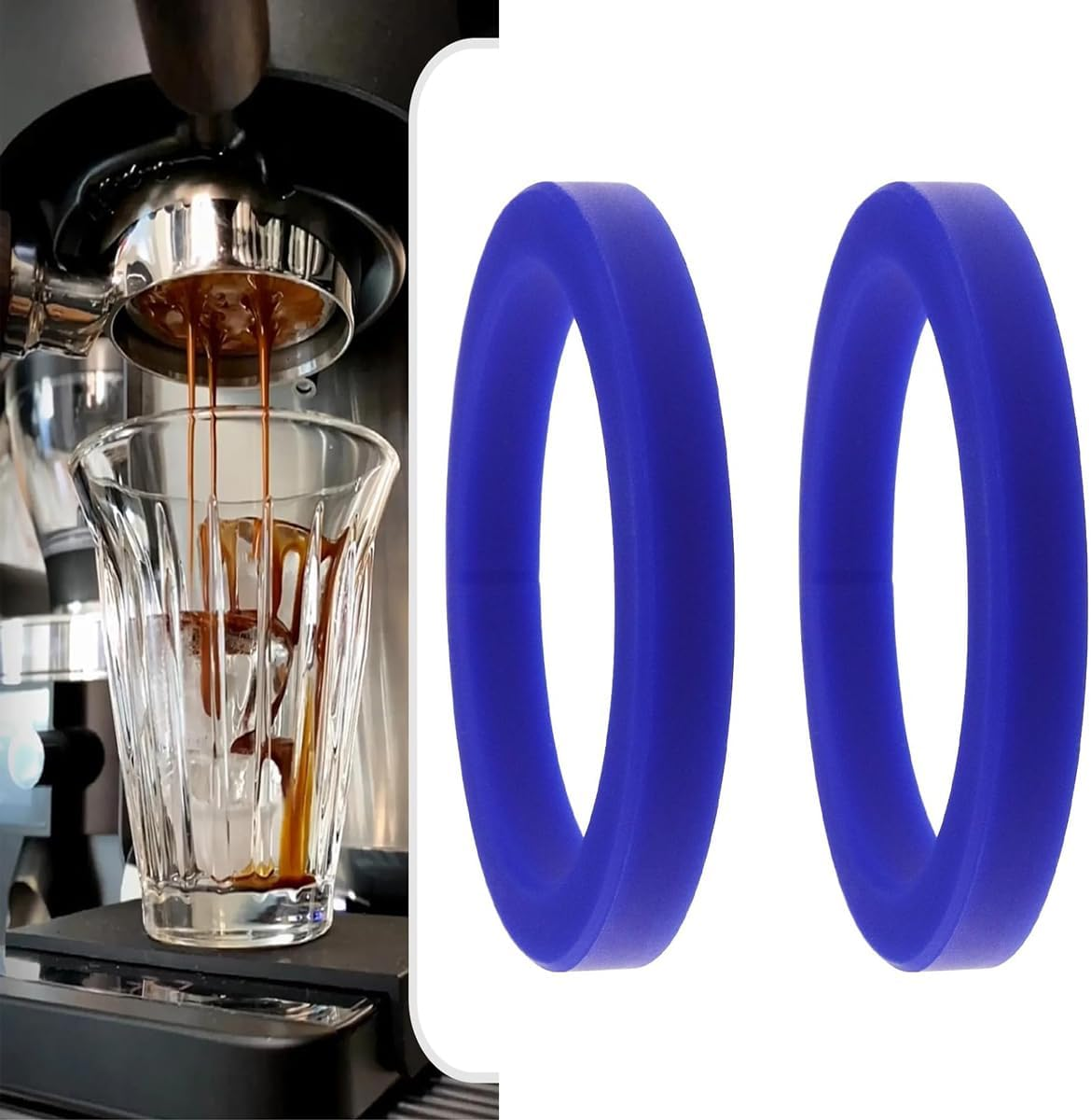 2 Pcs Group Head Seal Designed for Gaggia E61 Coffee Machine,Silicone Group Gasket 8.5 Mm Group Head Fit for Gaggia E98 Coffee Machines,Blue image number 4