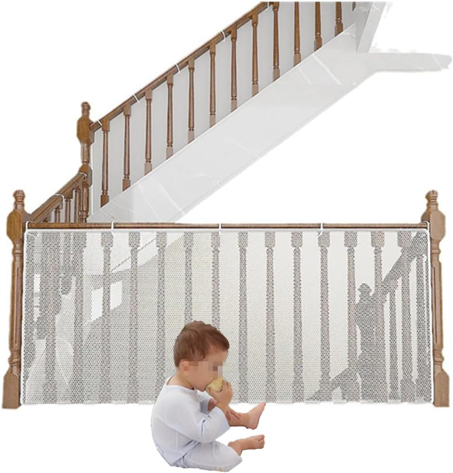 Banister Guard for Baby Stair Railing Safety Mesh Baby Gate for Stairs,Safety Net,Stair Protective Net Children,Railing Safety Net,Childproof Banister Guard,Essential for Kids and Pet Protection image number 2