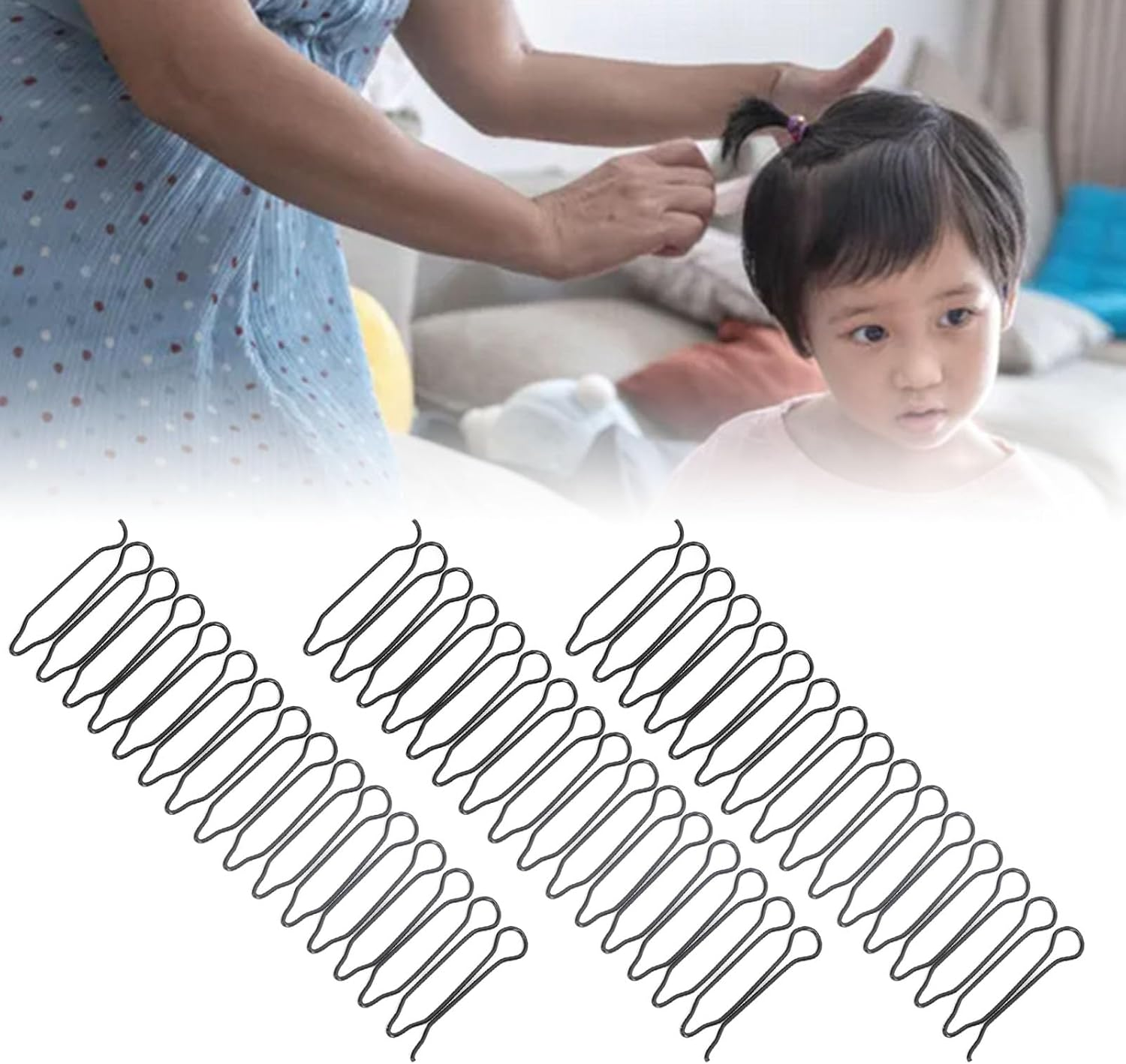 Sonew Pack of 9 U-Shaped Hair Finishing Combs, Stretchy, Invisible, Flexible, Hair Fork Clip for Updos, Hair Side Combs, Hair Finish Fixer Clips for Women and Girls image number 3