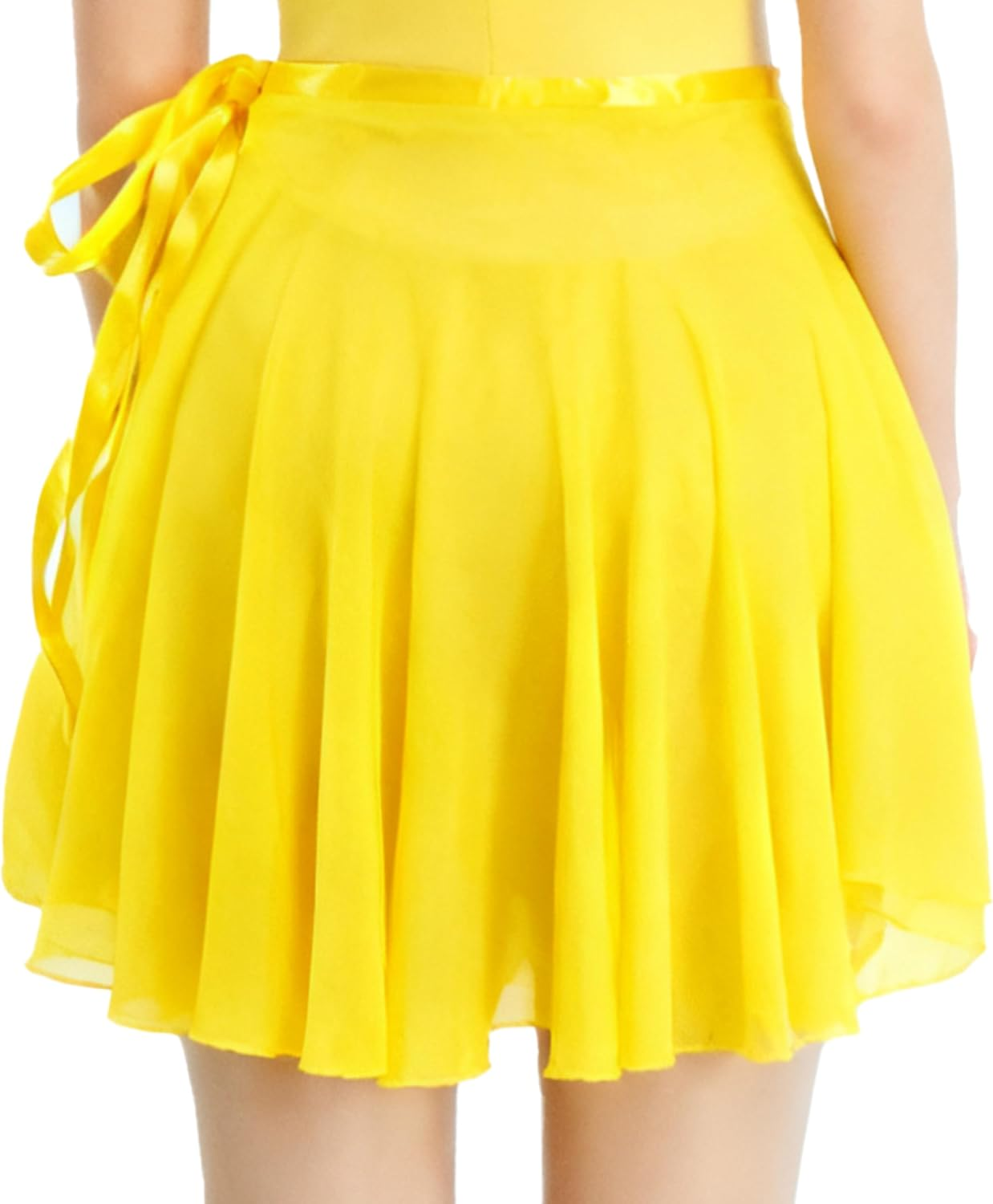 Wuchieal Lady'S Sheer Wrap Skirt Ballet Skirt Ballet Dance Dancewear - Hot Red image number 7