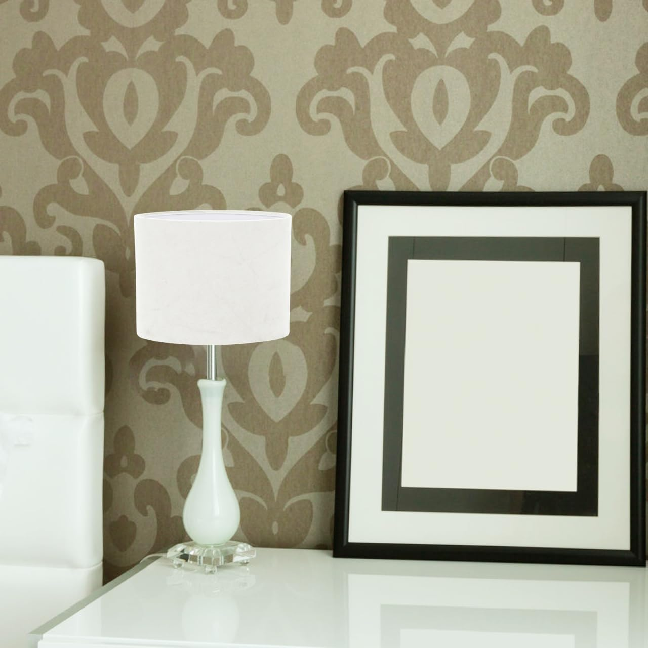 Holibanna 1 Piece Lamp Cover Made of Decorative Fabric Lampshade Oval White Lampshade White Oval Lampshade Rustic Table Lamp Cover Made of Fabric Decorative Light Shadows