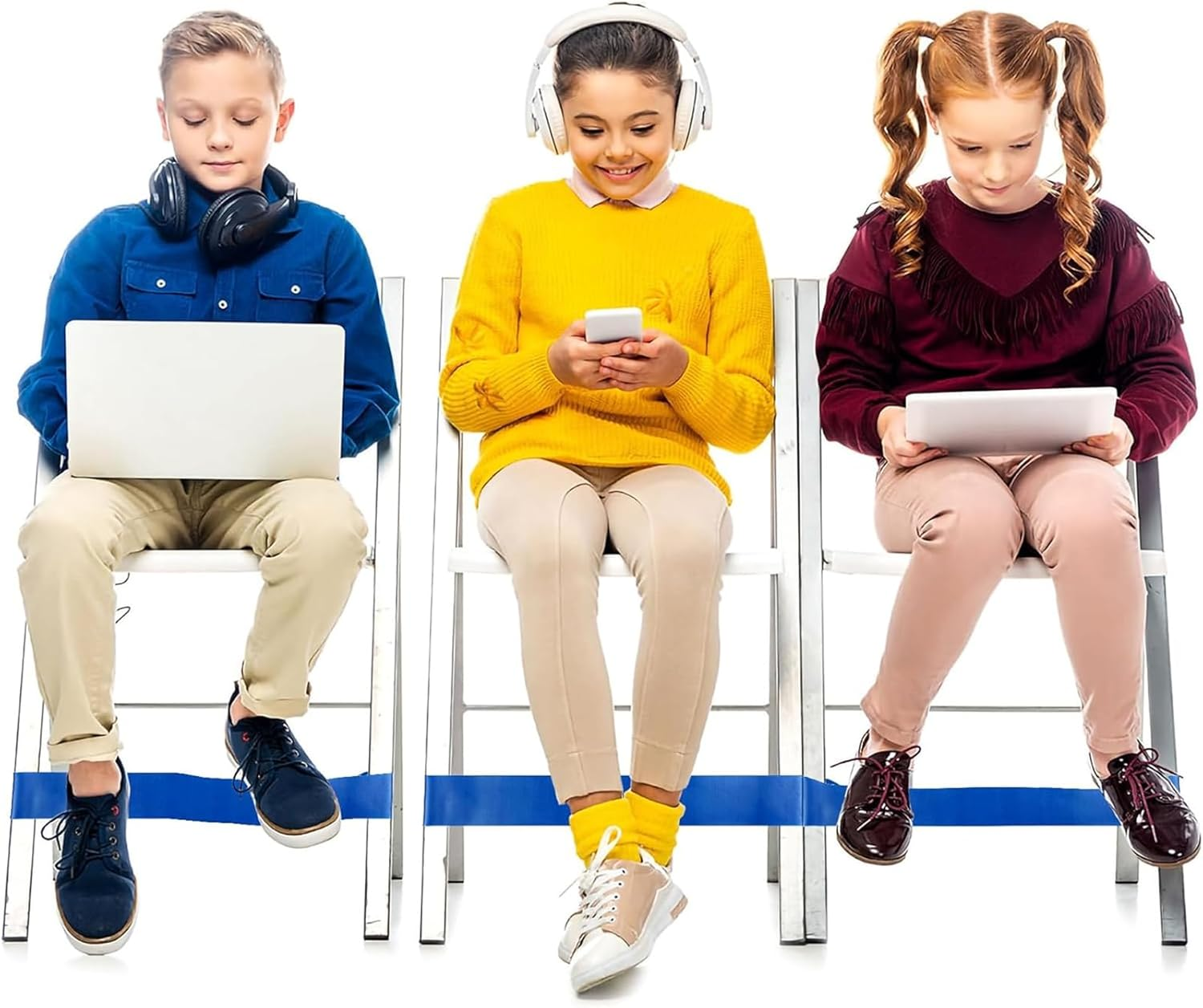 12PCS Chair Bouncy Bands for Kids with Fidgety Feet, Alternative Seating in Classrooms Office Home, Tool for Kids with Sensory ADHD ADD Autism and Sensory Needs, Exercise Workout Bands for Adult image number 6