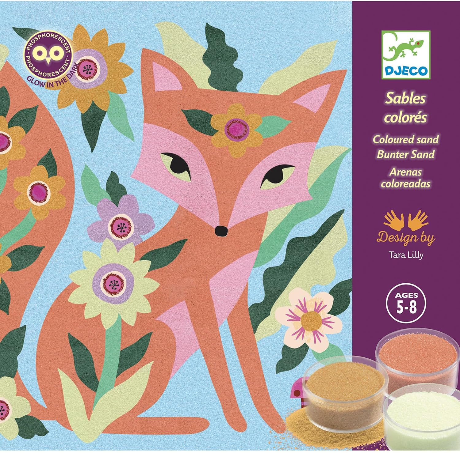 DJECO Garden Lights Colored Sand Craft Kit