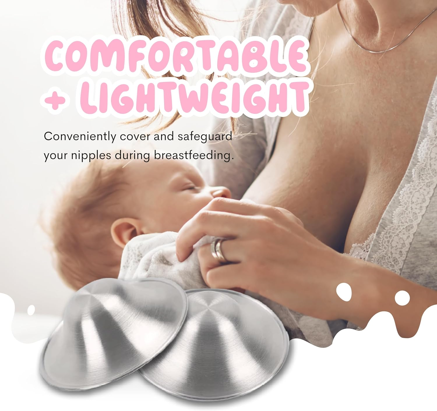 The Midwife Mumma Cosy Nip Nipple Shield, One Size, Silver image number 3