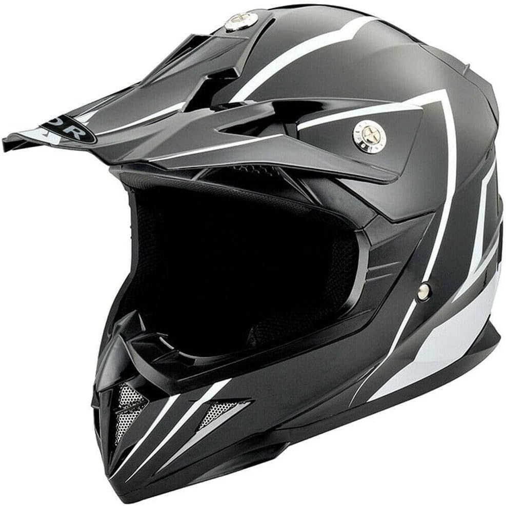 Black Motocross Motorcycle Helmet for Kids Youth ECE22.05 Australia Approved Standard - Youth Small image number 3