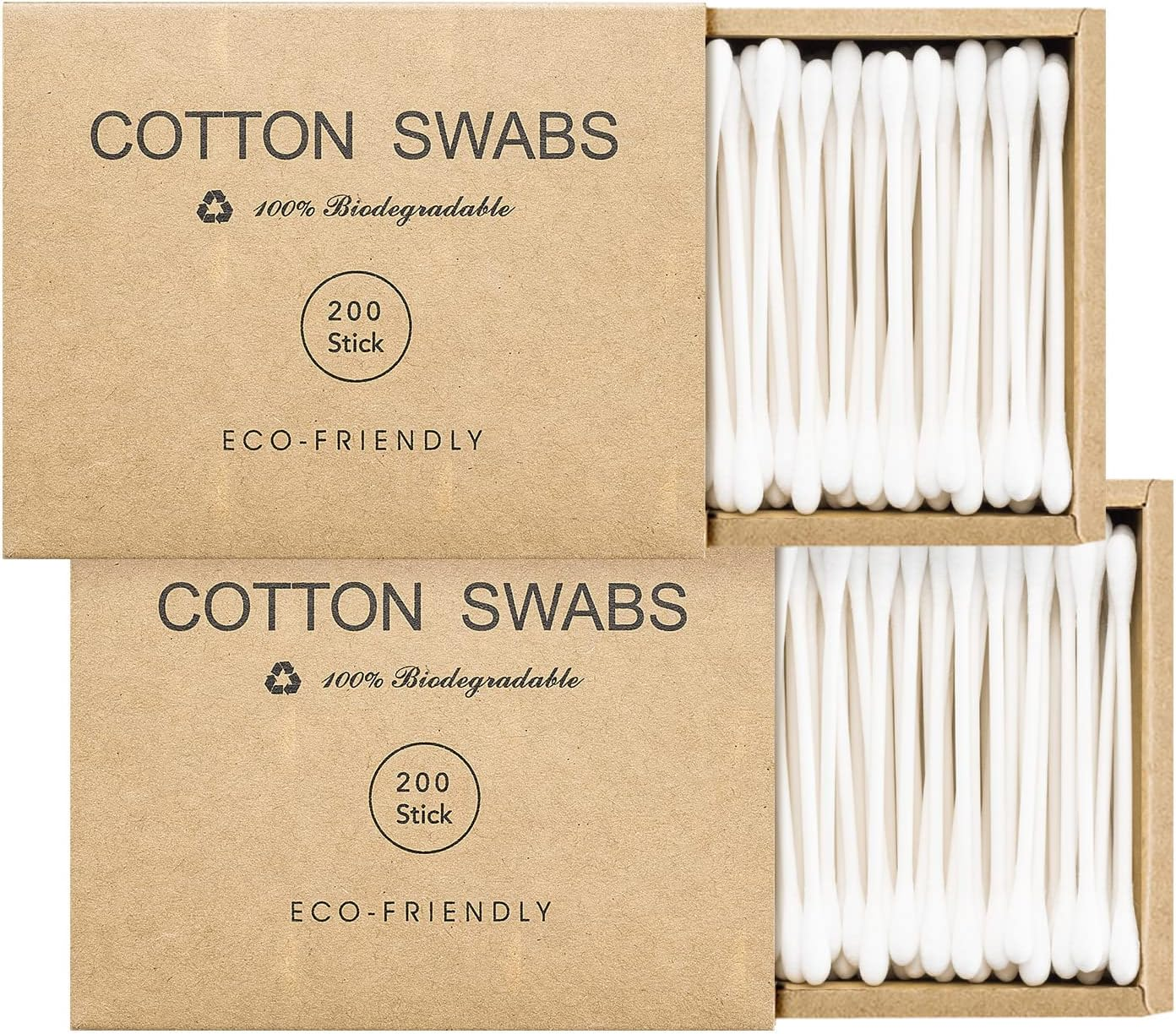 Safety Qtips Cotton Swabs for Ears, Q Tips Original Cotton Swabs 400 Count Cotton Ear Swabs image number 4