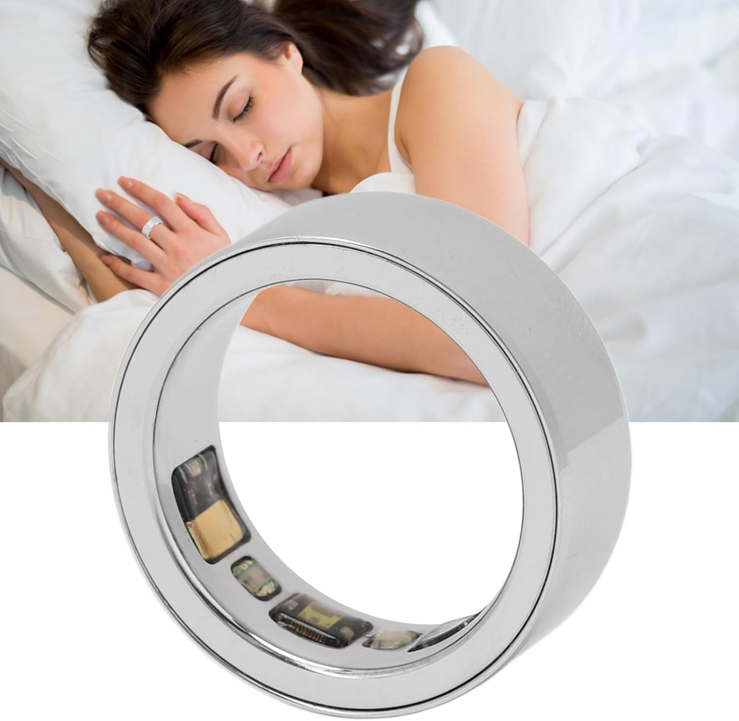 Fitness Smart, Waterproof Ceramicwith Blood Oxygen Monitoring Health Tracker, Wearable BT Smart for Heart Rate Sleep Pedometer Body Temperature IPX8 Waterproof (NO 22)