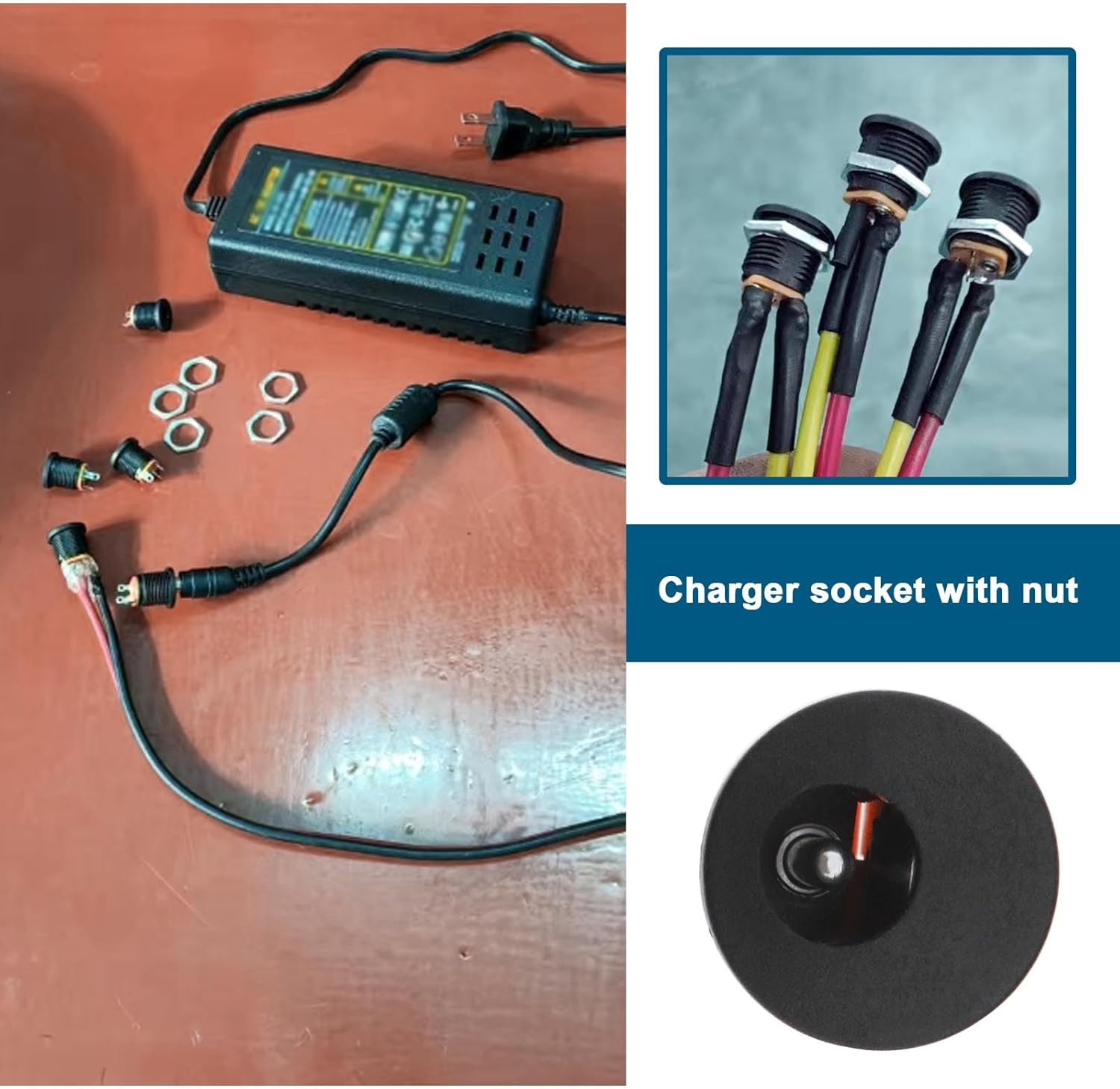 Emagtech 30Pcs 3 Pin DC Power Jack Socket Female Metal round Panel Jack Socket Suitable for MP3 MP4 Music Players 2.1Mm X 5.5Mm Black image number 4