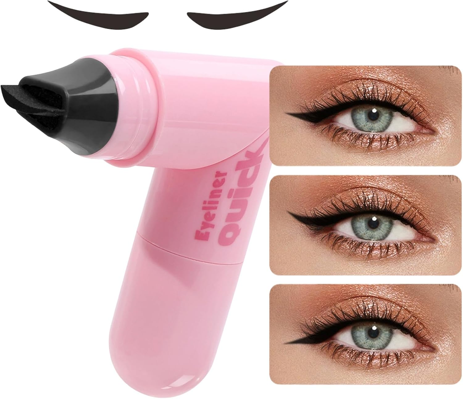 Waterproof Eye Liner Stamp - Professional Double-Ended Beauty Supplies,Rotating Eye Liner Stamp Pen,For Home School Work Offices Date Evening Party Club Festival Wedding Beach Pool Gym image number 3