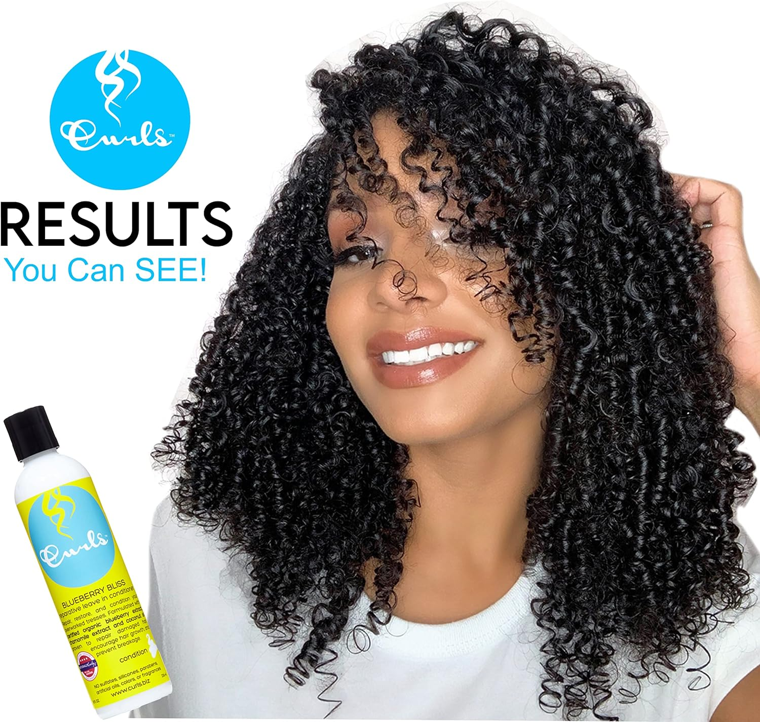Curls Blueberry Bliss Reparative Leave in Conditioner - Repair Damage and Prevent Breakage - Encourage Hair Growth - for All Types 8 Oz image number 6