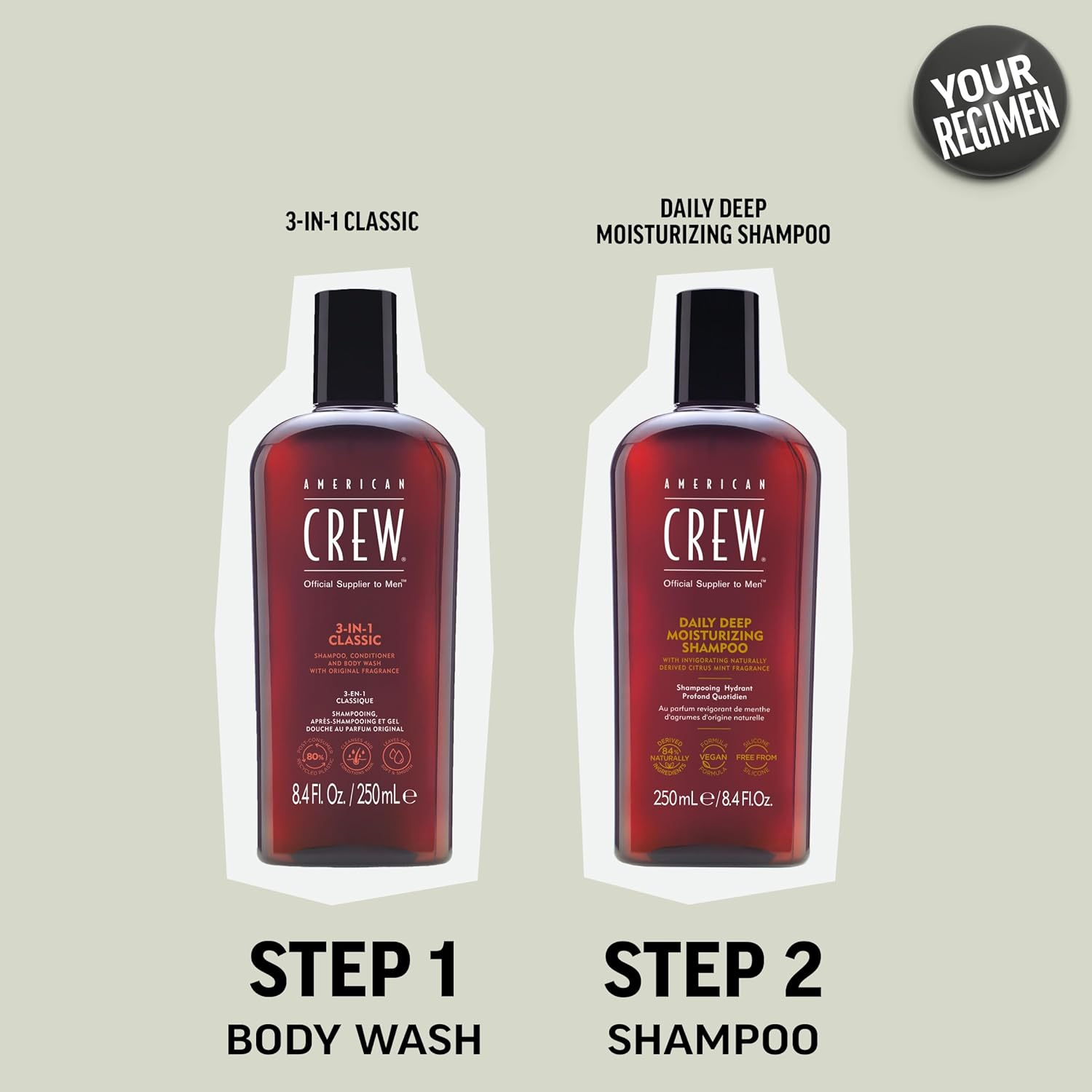 American Crew Men Daily Deep Moisturizing Shampoo (For Normal to Dry Hair) 450Ml image number 4