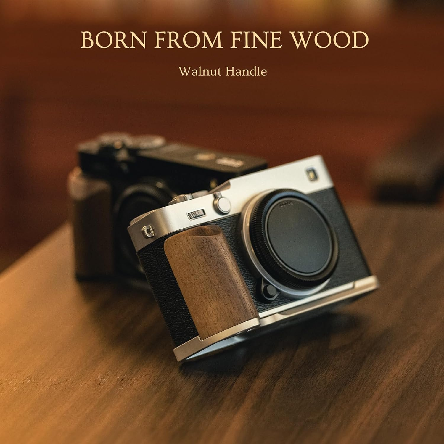 Tilta X-E5 Cage, Vintage Camera Cage Compatible with Fujifilm X-E5 Base Kit, with Mounting Baseplate with Wooden Grip and ARCA Adapter - Black TA-T91-A-B image number 5