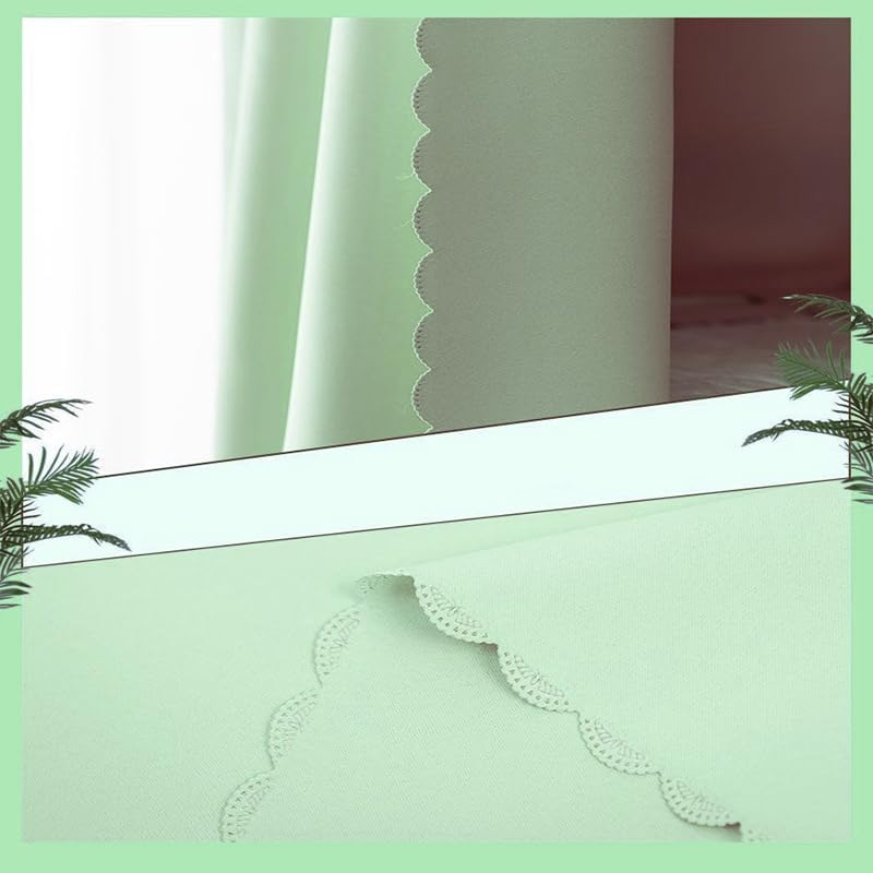 Teanea Heavy-Duty Blackout Bottom Bunk Bed Curtains Privacy Canopy Twin Size for Home Dorm, 1 Panel, Green image number 5