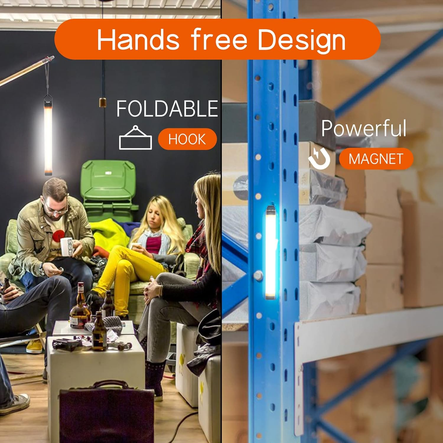 Camping Light, LETOUR Rechargeable Magnetic Light 4 Modes Tent Light USB Rechargeable Camping Lantern, 1200Mah 2000Lumens Power Bank Emergency Light for Outdoor Camping, Power Outage image number 2