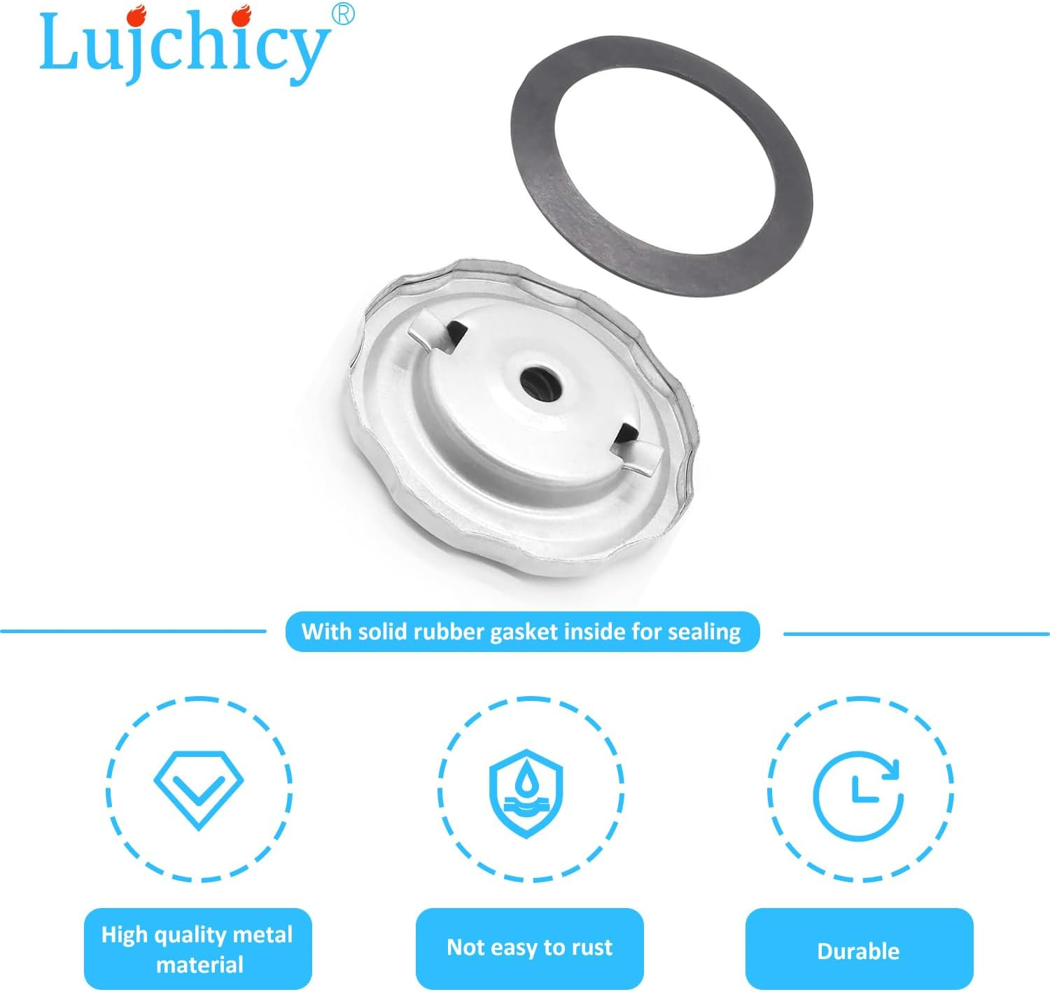 0G84300105 Gas Fuel Cap Replacement Fits Generator 0H0775 0H1325A GP5500 GP2600 and Harbor Freight Predator 4000W 212CC 6.5HP 68729 6500W 420CC 13HP 63082 63083 Generator, Silver