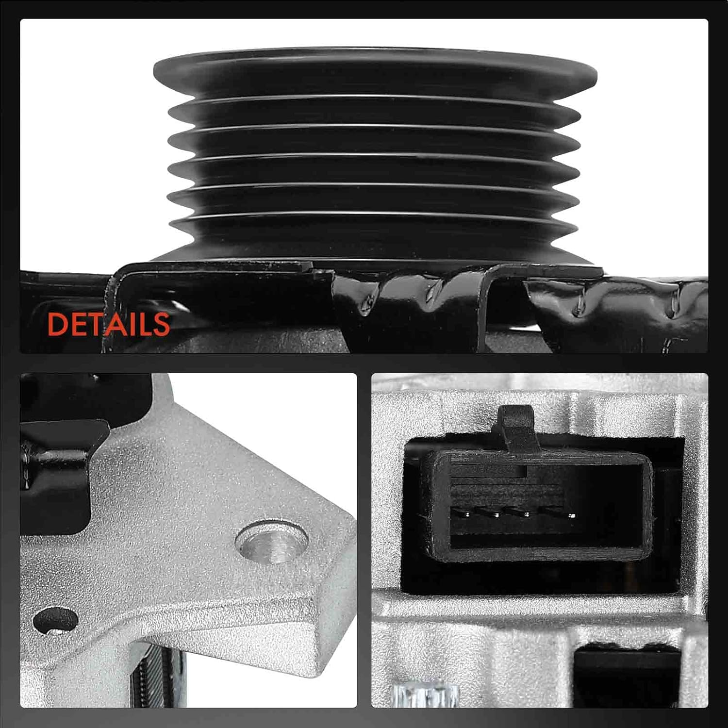 A-Premium Alternator Compatible with Chevrolet Corvette 1986 V8 5.7L 105A 12V CW 6-Groove Pulley image number 5