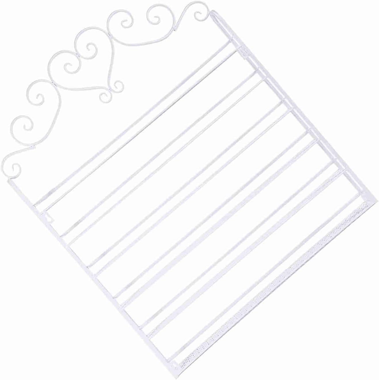 6 Tiers Polish Wall Rack Organizer Nail Display Shelf Stand 180 Bottles Storage Metal Durable (White) image number 3