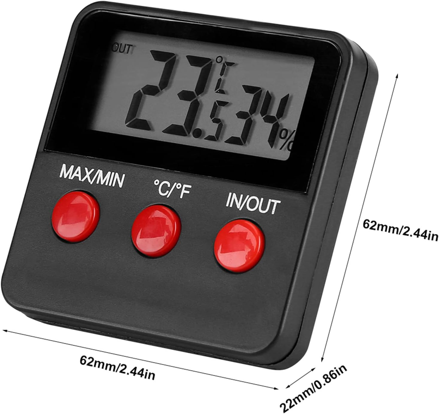 Egg Incubator Thermometer, Digital Thermometer and Hygrometer with Temperature and Humidity Probe for Egg Incubator Reptile Tankindoor Outdoor Data Display image number 3