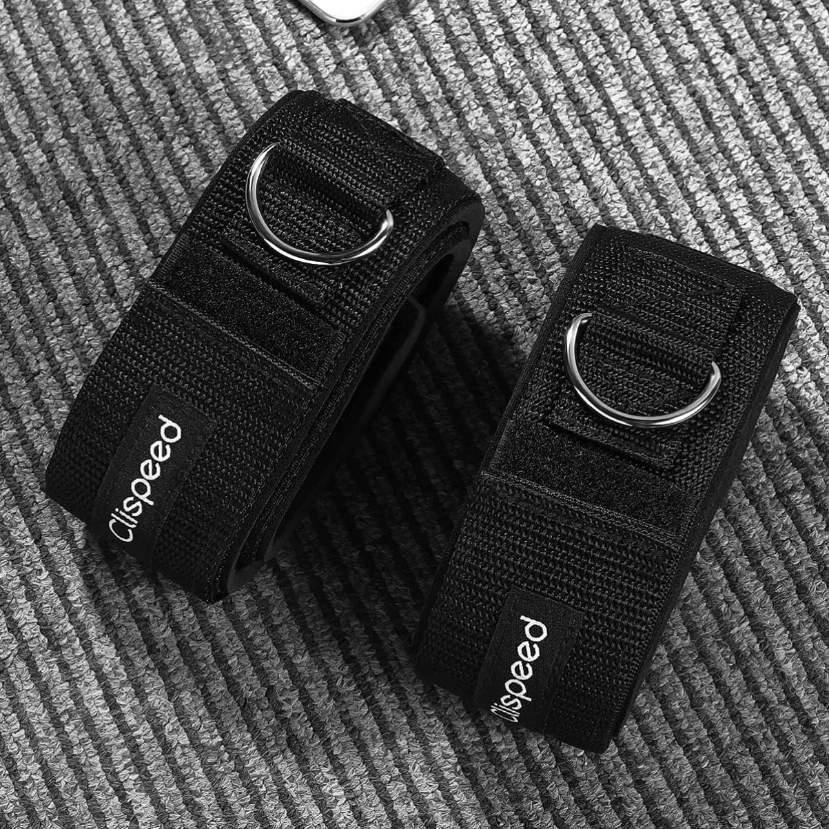 CLISPEED 2Pcs Fitness Thigh Straps Padded D-Ring Ankle Strap Leg Cuffs for Gym Cable Machines Thigh Straps Fits Men&Women image number 1