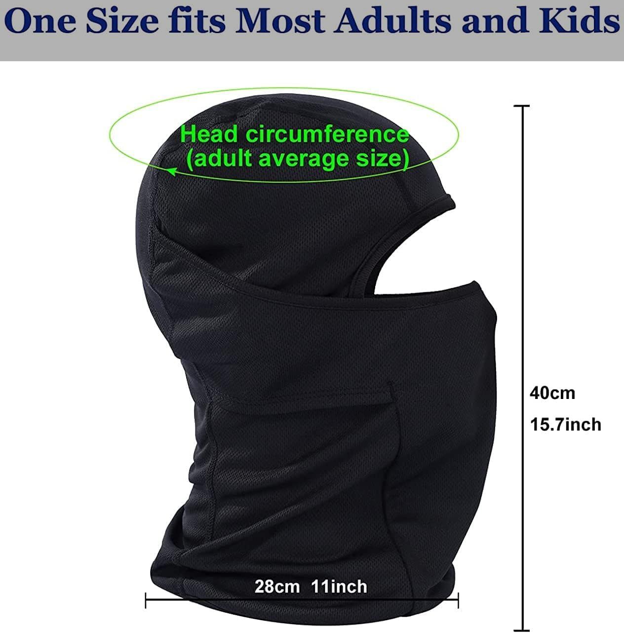 Ski Mask,Balaclava Face Mask,Breathable Mesh Cooling Neck Gaiter, Ski Motorcycle Cycling Balaclava Face Mask UV Protection for Men Women Sun Hood image number 5