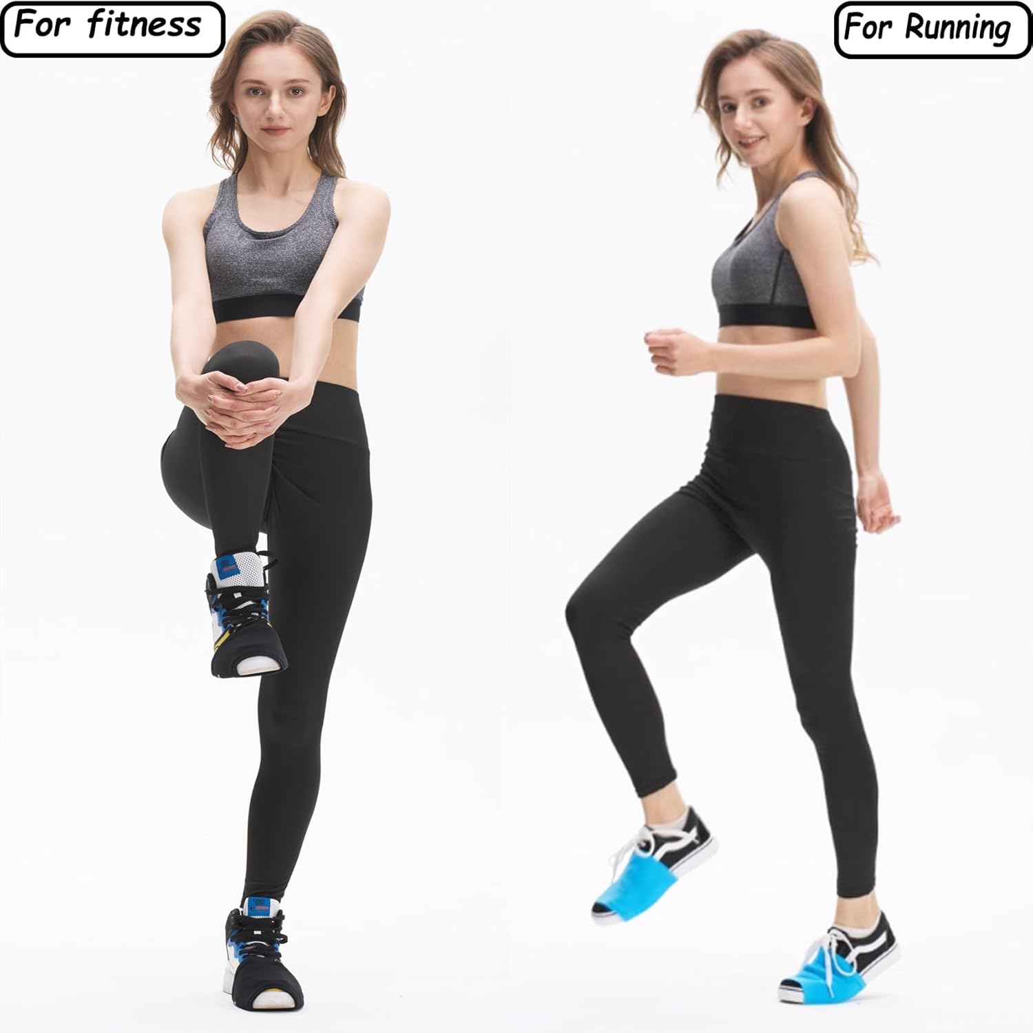 2 Pairs Unisex over Sneaker Dance Socks, Shoe Covers for Women Ballet Dancers,Dance Socks over Shoes for Dancing on Smooth Floors Black image number 5