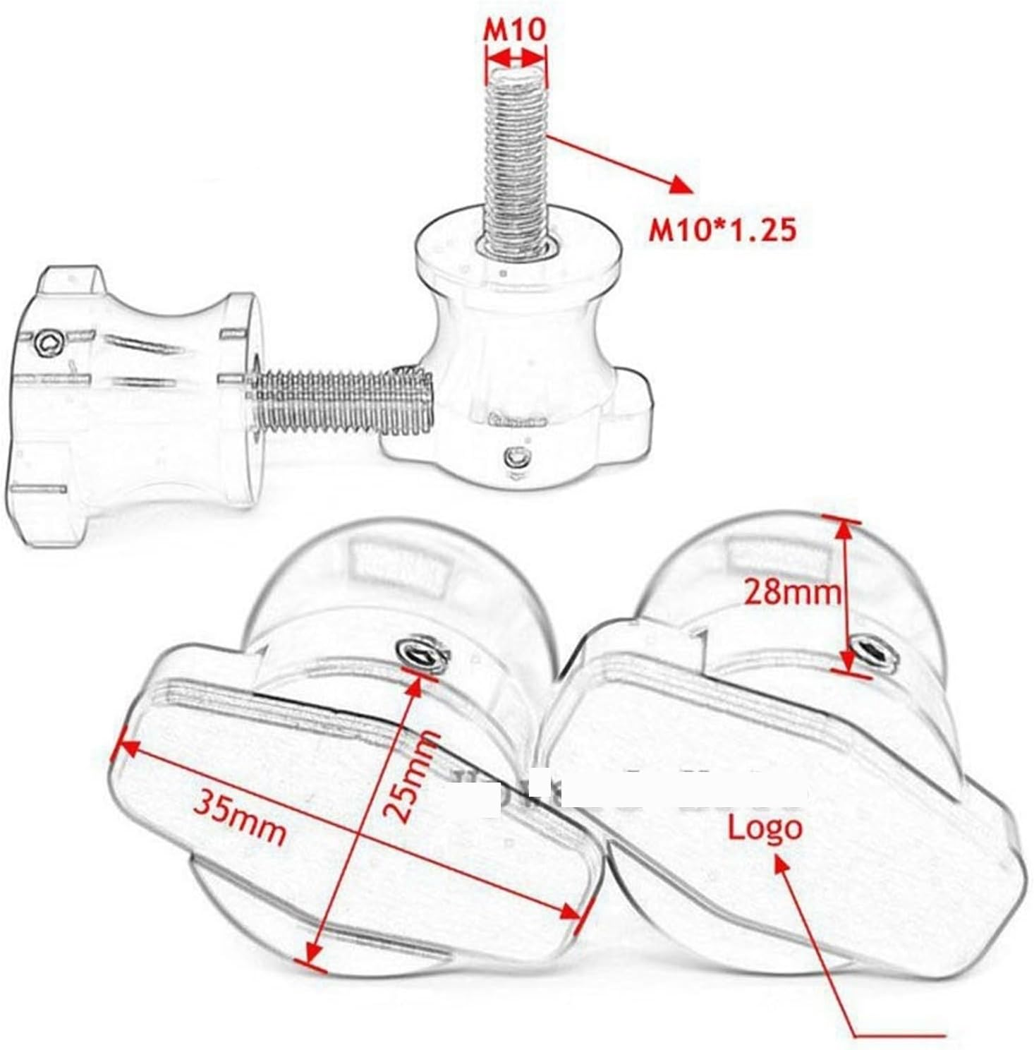 Motorbike Frame Sliders for S┐UZUKI SV1000 SV1000S SV 1000 1000S SV-1000 Motorcycle Accessories Stands Screws Swin Garm Swingarm Spools Slider M8 (Color : Orange) image number 1