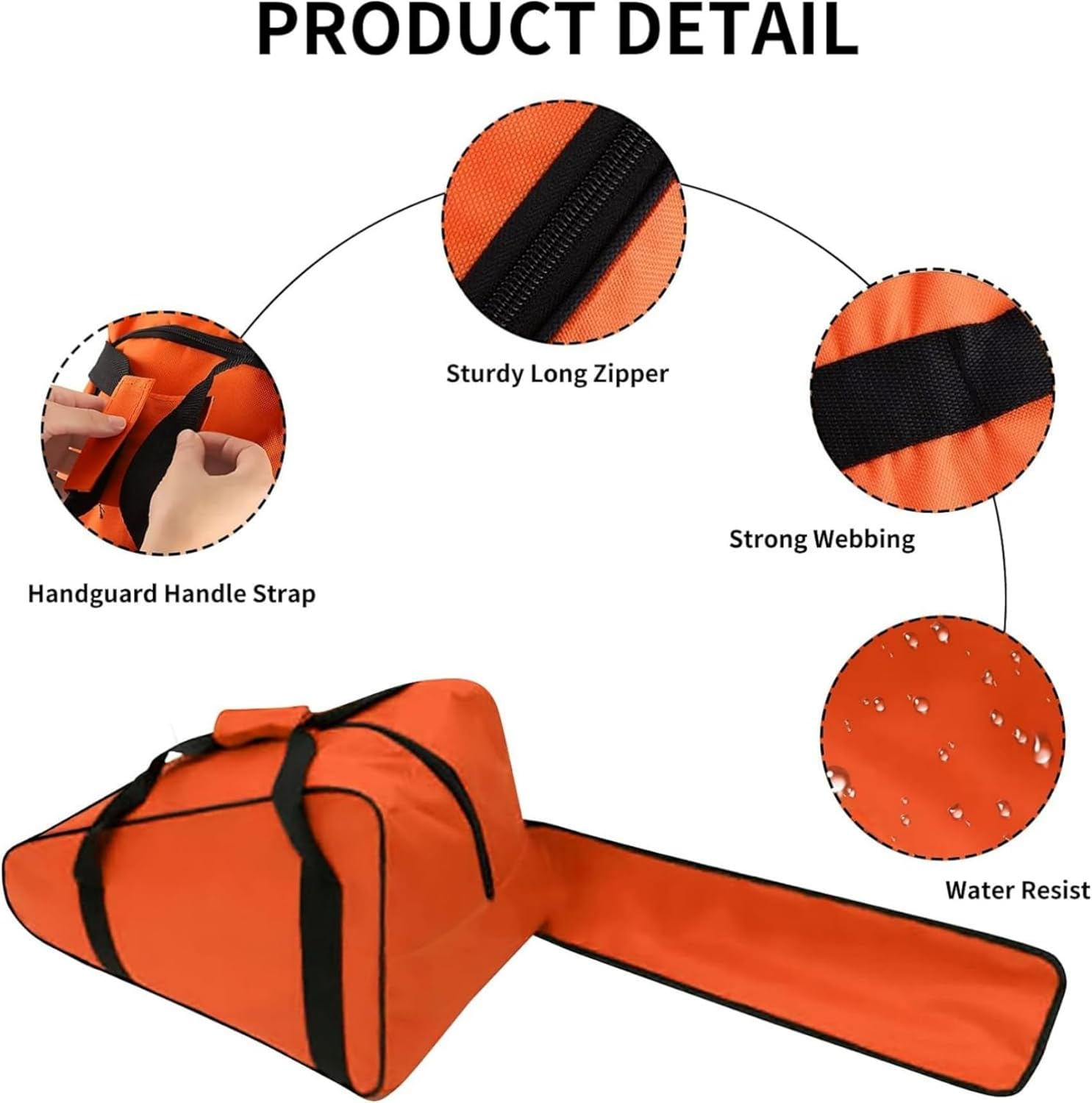 SNOKAY Chainsaw Carrying Case, Heavy Duty Waterproof Chainsaw Bag with Handle and Sticky Strip, Water Resistant Chainsaw Storage for Stihl Husqvarna Chainsaws (16"/18"/20"/22'') image number 1